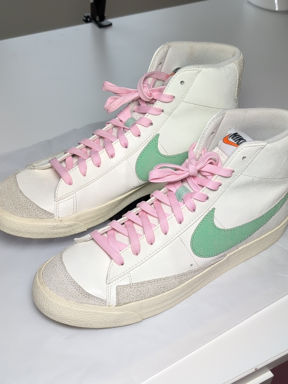 Nike Blazer Mid 77 Premium High-Top Sneakers Certified Fresh with Green Swoosh